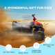 AIYAPLAY 12V Kids Electric Quad Bike w/ Spring Suspension System, Forward &amp; Backward, LED Light, Music, MP3, Red