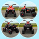 AIYAPLAY 12V Kids Electric Quad Bike w/ Spring Suspension System, Forward &amp; Backward, LED Light, Music, MP3, Red
