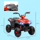 AIYAPLAY 12V Kids Electric Quad Bike w/ Spring Suspension System, Forward &amp; Backward, LED Light, Music, MP3, Red