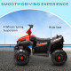 AIYAPLAY 12V Kids Electric Quad Bike w/ Spring Suspension System, Forward &amp; Backward, LED Light, Music, MP3, Red