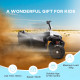 AIYAPLAY 12V Kids Electric Quad Bike w/ Spring Suspension System, Forward &amp; Backward, LED Light, Music, MP3, White