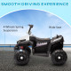 AIYAPLAY 12V Kids Electric Quad Bike w/ Spring Suspension System, Forward &amp; Backward, LED Light, Music, MP3, White