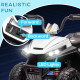AIYAPLAY 12V Kids Electric Quad Bike w/ Spring Suspension System, Forward &amp; Backward, LED Light, Music, MP3, White