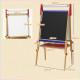 AIYAPLAY 3 in 1 Wooden Kids Easel with Paper Roll, Whiteboard &amp; Chalkboard, Painting Accessories
