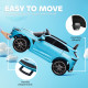 AIYAPLAY Aston Martin DBX Licensed Battery Powered Kids Electric Car, 12V Kids Ride on Car w/ Lights, Music Horn, Blue