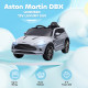 AIYAPLAY Aston Martin DBX Licensed Battery Powered Kids Electric Car, 12V Kids Ride on Car w/ Lights, Music Horn, Grey