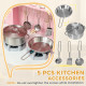 AIYAPLAY Play Kitchen, Kids Kitchen Set with Lights and Sounds, Double Stoves, Ice Maker, Chalkboard for 3+ Years - Pink