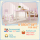 AIYAPLAY Princess Design Kids Table and Chairs Set for Activity, Art, Drawing, Toddler Table and Chairs Set for Playroom, Nurser