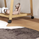 Bamboo Clothes Rack, with Shelves and Hooks - Natural Finish