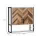 Bathroom Cabinet Wall Mounted, Bathroom Wall Cabinet Medicine Cabinet with 2 Doors, Adjustable Shelf, Walnut