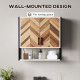 Bathroom Cabinet Wall Mounted, Bathroom Wall Cabinet Medicine Cabinet with 2 Doors, Adjustable Shelf, Walnut