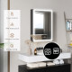 Bathroom Mirror Cabinet with LED Lights and Shaver Socket, 500 x 700 mm Wall Mounted Bathroom Cabinet with Mirror, Demister Pad,