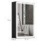 Bathroom Mirror Cabinet with LED Lights and Shaver Socket, 500 x 700 mm Wall Mounted Bathroom Cabinet with Mirror, Demister Pad,
