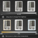 Bathroom Mirror Cabinet with LED Lights and Shaver Socket, 500 x 700 mm Wall Mounted Bathroom Cabinet with Mirror, Demister Pad,