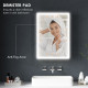 Bathroom Mirror Cabinet with LED Lights and Shaver Socket, 500 x 700 mm Wall Mounted Bathroom Cabinet with Mirror, Demister Pad,