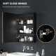 Bathroom Mirror Cabinet with LED Lights and Shaver Socket, 500 x 700 mm Wall Mounted Bathroom Cabinet with Mirror, Demister Pad,