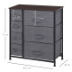 Chest of Drawers with 7 Drawers, Fabric Drawers with Large Storage Space, Drawers Dresser with Metal Frame, Adjustable Feet for 