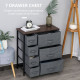 Chest of Drawers with 7 Drawers, Fabric Drawers with Large Storage Space, Drawers Dresser with Metal Frame, Adjustable Feet for 