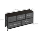 Chest of Five Fabric Drawers - Grey