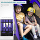 Child Bike Trailer Baby Bicycle Trailer 360° Rotatable for 2 Kids with Steel Frame LED Hitch Coupler Purple