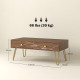 Coffee Table with Storage, Living Room Table with Drawers, Rectangular Tea Table with Steel Base for Home, 100 x 50 x 41 cm, Bro