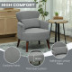 Corduroy Retro Accent Chair - Light Grey