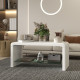 Curved Two-Tier Coffee Table - High Gloss White