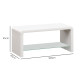 Curved Two-Tier Coffee Table - High Gloss White
