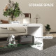 Curved Two-Tier Coffee Table - High Gloss White