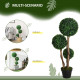 Decorative Artificial Plant Boxwood Ball Topiary Tree in Pot Fake Plant for Home Indoor Outdoor Decor, 90 cm, Dark Green