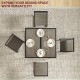 Dining Table and Chairs Set 2, Dining Room Sets, Rectangular Space Saving Table and 2 Chairs for Compact Kitchens, Steel Frame, 