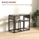 Dining Table and Chairs Set 2, Dining Room Sets, Rectangular Space Saving Table and 2 Chairs for Compact Kitchens, Steel Frame, 
