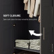 Double Paneled Door Wardrobe, with Shelves - Black