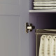 Double Paneled Door Wardrobe, with Shelves - Grey