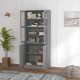 Double Storage Display Cabinet - Grey