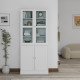 Double Storage Display Cabinet - White