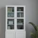 Double Storage Display Cabinet - White