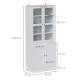 Double Storage Display Cabinet - White