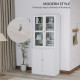 Double Storage Display Cabinet - White