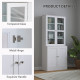 Double Storage Display Cabinet - White