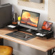 Dual Monitor Stand Riser with 2 Drawers, Adjustable Length and Angle, 116cm Monitor Riser for Laptop, Computer, PC, Small Printe