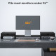 Dual Monitor Stand Riser with 2 Drawers, Adjustable Length and Angle, 116cm Monitor Riser for Laptop, Computer, PC, Small Printe