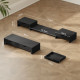 Dual Monitor Stand Riser with 2 Drawers, Adjustable Length and Angle, 116cm Monitor Riser for Laptop, Computer, PC, Small Printe