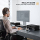Dual Monitor Stand Riser with 2 Drawers, Adjustable Length and Angle, 116cm Monitor Riser for Laptop, Computer, PC, Small Printe