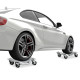 DURHAND 2 PCS Car Wheel Dollies with Swivel Casters, 680kg Capacity Car Dolly Skates Wheel Dolly Set with Non-Slip Metal Plates,