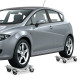 DURHAND 2 PCS Car Wheel Dollies with Swivel Casters, 680kg Capacity Car Dolly Skates Wheel Dolly Set with Non-Slip Metal Plates,
