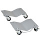 DURHAND 2 PCS Car Wheel Dollies with Swivel Casters, 680kg Capacity Car Dolly Skates Wheel Dolly Set with Non-Slip Metal Plates,