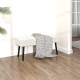 End of Bed Bench, Corduroy Bedroom Bench with Thick Padding and Steel Legs, Tufted Window Seat for Entryway, Living Room, Cream 