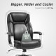 Ergonomic Office Chair, Heavy Duty Faux Leather Desk Chair with Tilt Function, Adjustable Height, 227kg 500LBS Swivel Computer C