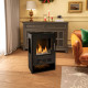 Ethanol Fireplace Stove with Shelf, Freestanding Bioethanol Fire, Indoor Ethanol Burner with 0.9 Litres Volume, Burns for Up to 
